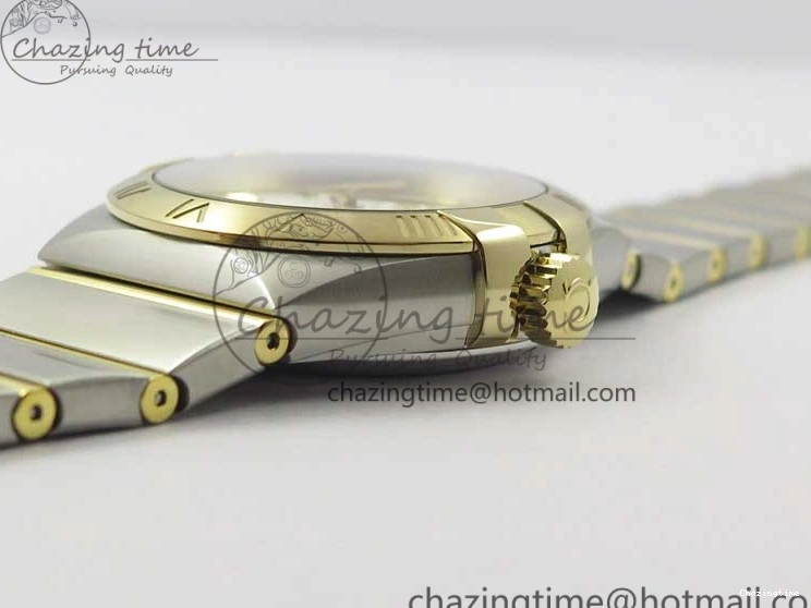 0303 Constellation 38mm SS YG VSF 1:1 Best Edition White Textured Dial on SS YG Bracelet A8500 Super Clone Upgraded 7922